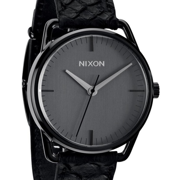 New in Box: Nixon Black Leather Watch